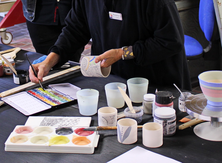 working with clay